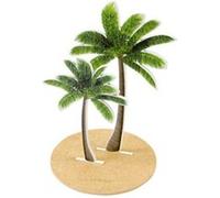 déco table palmiers sur socle sable 15x10cm - hobi dek0309 Vert G