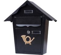 Deco4Home Boîte aux lettres RAVEN | Avec clé | Vis de fixation | Noir