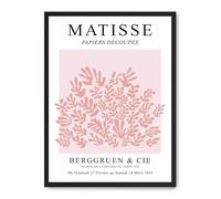 DECOALMA Matisse Papers Decoupes, Tableau décoratif mural, 70 x 50 x 2 cm, 1,61 kg, cadre MDF noir, affiche imprimée sur papier 180 g, multicolore, art moderne, pour salon