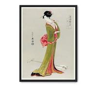 DECOALMA Tableau décoratif mural, art japonais, 70 x 50 x 2 cm, 1,61 kg, vertical, rectangulaire, Geisha, intérieur, cadre MDF noir
