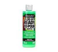 DecoArt FluidArt Ready-To-Pour Acrylic Paint 8oz-Bright Green -DFA-34