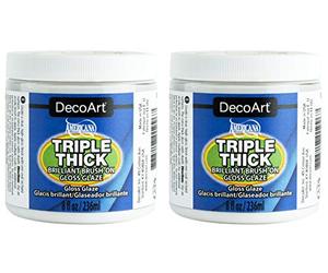 DecoArt Lot de 2 pots de vernis brillant triple épaisseur 227 ml