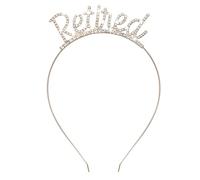 Décoations de fête de retraite pour femmes et filles - Couronne de retraite pour femmes à la retraite - Cadeaux de retraite pour collègues de travail et amis - Couronnes dorées pour maman, fille, fête