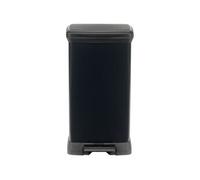 CURVER Decobin Poubelle a pédale rectangulaire - 50 L - Noir carbone