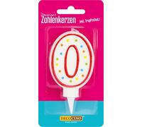 DECOCINO Bougies numérotées « 0 » pour gâteau d'anniversaire et gâteau d'anniversaire