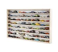DECOCRAFT Armoire d'affichage compatible avec les camions Hot Wheels - Étagères de rangement à 8 lattes - Boîte de rangement en bois robuste pour cubes - Moderne