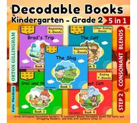 Decodable Books Kindergarten - Grade 2: Orton Gillingham Decodable Readers, 5 Consonant Blends Stories for Early and Struggling Readers, and Kids with Dyslexia (Step 2)