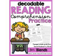 Decodable Reading Comprehension Practice: for Blends Words| Blends Decodable Passages with Comprehension Questions| 8.5x11 inches, 62 Pages| For First ... Grade Readers| For Teachers and Homeschooling