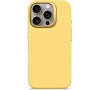 Decoded Bags Coque en silicone antimicrobien pour iPhone 15 Pro Jaune popcorn