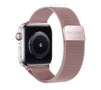 Bracelet pour Apple Watch 38 / 40 / 41 / 42mm en Maille Milanaise Milan Traction Rose