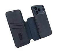 Etui Folio pour iPhone 17 Pro Max MagSafe en Cuir avec Coque Détachable Bleu marine