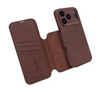 Étui Folio pour iPhone 17 Pro Max MagSafe en Cuir avec Coque Détachable Decoded Marron Marron