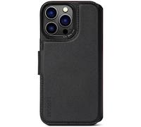 DECODED Coque en Cuir - pour iPhone 14 Pro Max - Testé par Apple - Detachable Wallet - Portefeuille Étui de Protection pour Téléphone Portable - Noir