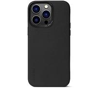 DECODED Coque en Cuir - pour iPhone 14 Pro - Testé par Apple - Anti-Bactérien - Étui de Protection pour Téléphone Portable - Noir
