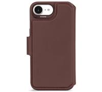 DECODED Coque en Cuir pour iPhone 16e, Premium ECCO Cuir, Portefeuille Détachable, Coque Compatible MagSafe, Protection Écran et Caméra, Résistant aux Rayures, Boutons Métalliques, Poignée Solide