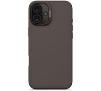 DECODED Coque en silicone pour iPhone 16 Plus, compatible MagSafe, matériau liquide doux au toucher, coque de protection intégrale, bords surélevés pour protéger l'écran et l'appareil photo, noir