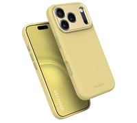 Decoded Coque silicone iPhone 17 Pro Max, toucher doux premium, antibactérienne, MagSafe, jaune