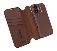 DECODED Coque pour iPhone 17, 2-en-1, Détachable, Cuir ECCO Premium, Compatible avec MagSafe, Magnétique, Protection Caméra, Bouton Camera Control, Anti-Rayures, Marron
