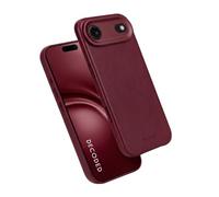 DECODED Coque pour iPhone 17 Air, Cuir ECCO Premium, Compatible avec MagSafe, Magnétique, Protection Caméra, Bouton Camera Control, Anti-Rayures, Rouge