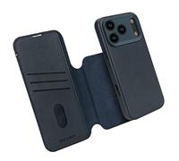 Decoded Bags Étui Folio iPhone 17 Pro MagSafe Cuir, Coque détachable Bleu marine