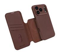 DECODED Coque pour iPhone 17 Pro, 2-en-1, Détachable, Cuir ECCO Premium, Compatible avec MagSafe, Magnétique, Protection Caméra, Bouton Camera Control, Anti-Rayures, Marron