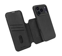 Etui Folio pour iPhone 17 Pro Max MagSafe en Cuir avec Coque Détachable Noir