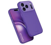 DECODED Coque pour iPhone 17 Pro, Silicone Liquide, Antimicrobien, Compatible avec MagSafe, Magnétique, Protection Caméra, Bouton Camera Control, Anti-Rayures, Bleu