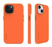 DECODED - Couverture arrière en Silicone - Iphone 15 - Étui antibactérien - Convient pour MagSafe - Orange