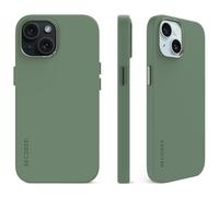 DECODED - Couverture arrière en Silicone - Iphone 15 - Étui antibactérien - Convient pour MagSafe - Vert
