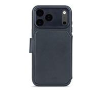 Decoded Bags Étui folio iPhone 17 Pro Max Cuir pleine fleur Coque détachable MagSafe Bleu marine