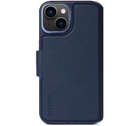 Decoded© Étui de protection en cuir de qualité supérieure - Pour iPhone 14/13 - Testé par Apple - Protection supplémentaire - Absorbe les chocs - Avec porte-cartes - Protection complète - Étui à rabat