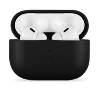 DECODED Étui en Cuir pour AirPods Pro 3, Fabriqué en Cuir ECCO Premium, Compatible avec MagSafe, Indicateur de Charge LED, Rechargeable sans Fil, Résistant aux Rayures, Noir