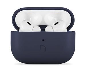 DECODED Étui en Cuir pour AirPods Pro 3, Fabriqué en Cuir ECCO Premium, Compatible avec MagSafe, Indicateur de Charge LED, Rechargeable sans Fil, Résistant aux Rayures, Bleu