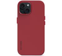 DECODED Étui en silicone - iPhone 15 Plus - Étui antibactérien - Compatible avec MagSafe - Astro Dust Rouge