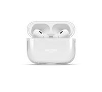 DECODED Étui en Silicone pour AirPods Pro 3, Silicone Soft Touch, Compatible MagSafe, Indicateur de Charge LED, Recharge sans Fil, Résistant aux Rayures, Blanc