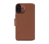 DECODED Étui portefeuille amovible 2 en 1 en cuir pour iPhone 16 Plus, compatible MagSafe, cuir ECCO véritable de qualité supérieure, coque de protection intégrale, bords surélevés pour protéger