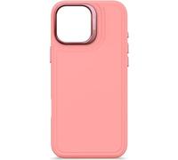 DECODED Étui pour iPhone 16 Pro Max, Silicone Soft-Touch Stacks, Revêtement antimicrobien, Compatible avec MagSafe, Étui de protection, Bubble Gum Rose
