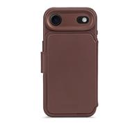 Etui Folio pour iPhone 17 Pro Max MagSafe en Cuir avec Coque Détachable Marron