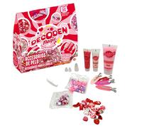 Decoden 64484130-2 Lot de 4 Perles Magiques Classiques en Cheveux Rouge crème Fausse crème pour décorer des Perles, des Perles et des Accessoires en Cheveux Rouge + 4 Ans