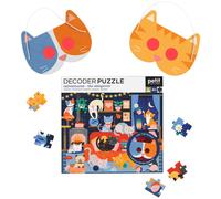 Decoder puzzle - aventures de chat multicolor TU