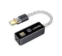 Décodeur audio Hifi 384 kHz DSD256 USB pour PC pour audio hifi (mise à | Coque en ABS, compact 15 x 6 x 3 cm, design léger, options gris argenté vert, prêt à voyager