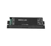 Décodeur d'affichage numérique 512, pilote de gradation DMX512, contrôleur adapté aux bandes lumineuses LED RGBW, connexion RJ45, DC12-24 V, 20 A, 4 C, noir
