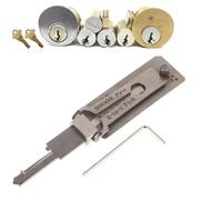 Décodeur de clé en acier Stai/Nless - Kit de crochetage de serrure professionnel - Outil de crochetage de serrure Ma/Ster - Décodeur de clé 2 en 1 - Outil de crochetage de serrure Pro - Décodeur de