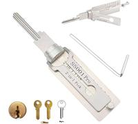Décodeur de clé maître 2 en 1 - décodeur de clé maître en acier inoxydable - kit de crochetage de serrure (SS001)
