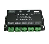 Décodeur DMX 512 avec pilote de gradation à affichage numérique RGBW contrôleur de décodeur LED 24 canaux for lampe DC5V-24V (24 canaux)(12 channle)