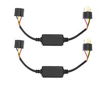 Décodeur LED, décodeur de phare, annuleur d'erreur de périphérique, 2 pièces décodeur de phare LED de voiture Radio Audio anti-interférences filtre annuleur d'erreur pour H4