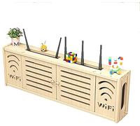 Décodeur multimédia WiFi sans fil pour routeur Internet Panneau de brassage WiFi Routeur Étagère flottante Support de rangement Marron 36 x 11,5 x 24 cm (Marron 71 x 11,5 x 24 cm)