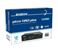 Décodeur Picco T265 Plus TNT DVB-T2 DVB-C HD H.265 HEVC FTA PVR USB HDMI SCART Capteur IR Compatible USB WiFi Télécommande Universelle 2-en-1