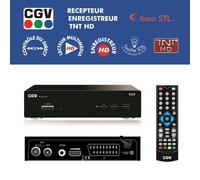 Décodeur Récepteur TNT HD CGV Etimo STL-2 - 1080p, Enregistreur sur clé USB (PVR), Fonction Timeshift, Lecture Multimédia