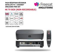 Décodeur Satellite 4K - HD4K - TV Box - 106 chaînes - HDMI - Non-enregistrable